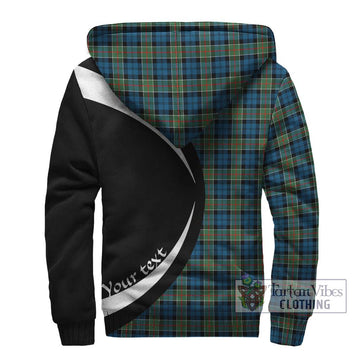 Colquhoun Ancient Tartan Sherpa Hoodie with Family Crest Circle Style