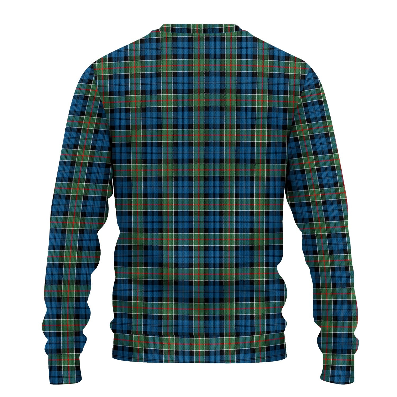 Colquhoun Ancient Tartan Knitted Sweater with Family Crest - Tartanvibesclothing