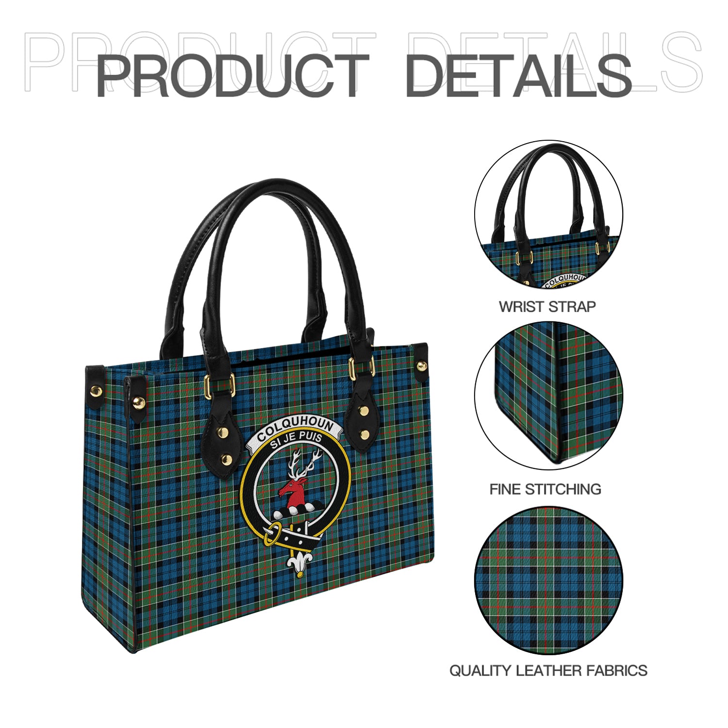 colquhoun-ancient-tartan-leather-bag-with-family-crest