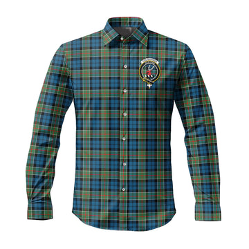 Colquhoun Ancient Tartan Long Sleeve Button Up Shirt with Family Crest