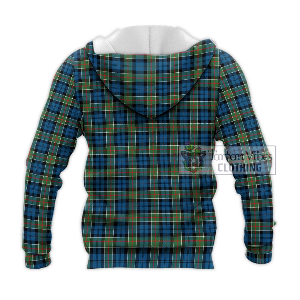 Tartan Vibes Clothing Colquhoun Ancient Tartan Knitted Hoodie with Family Crest DNA In Me Style