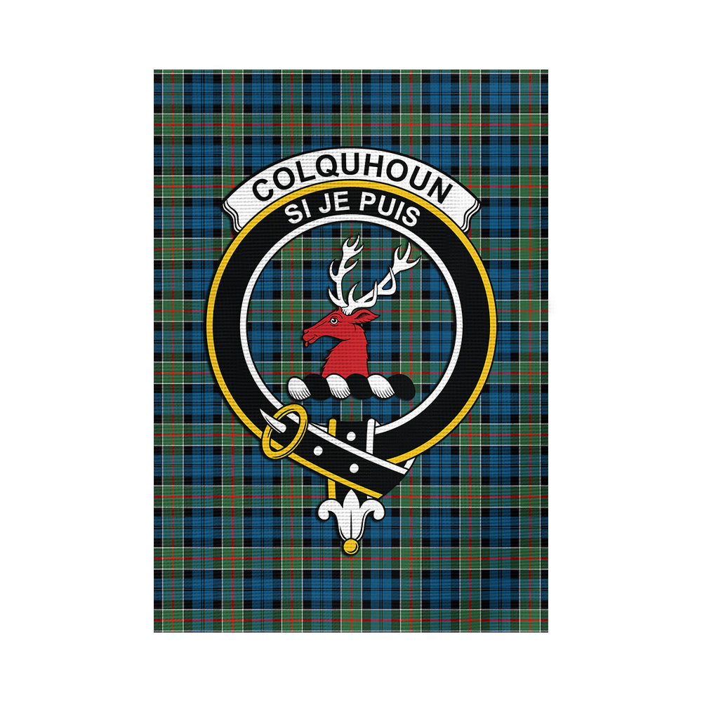 Colquhoun Ancient Tartan Flag with Family Crest - Tartan Vibes Clothing