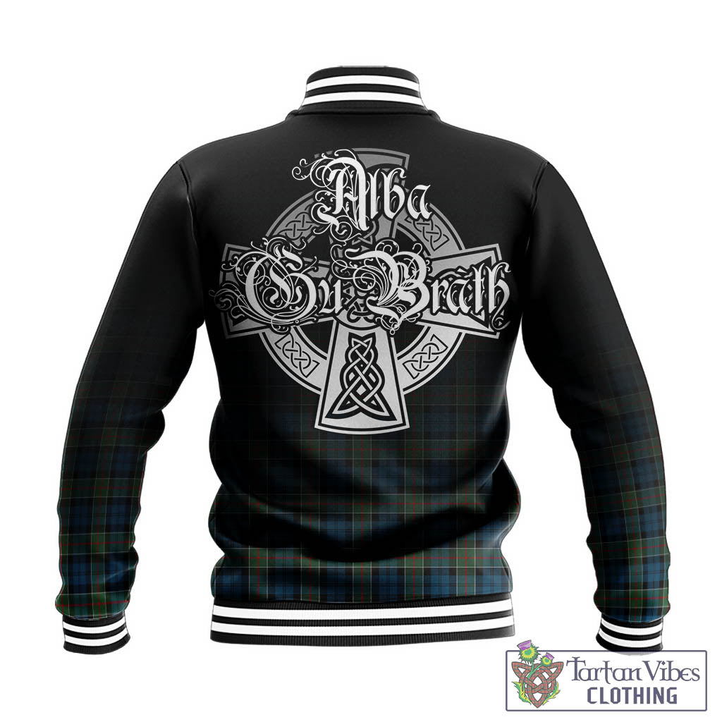 Tartan Vibes Clothing Colquhoun Ancient Tartan Baseball Jacket Featuring Alba Gu Brath Family Crest Celtic Inspired