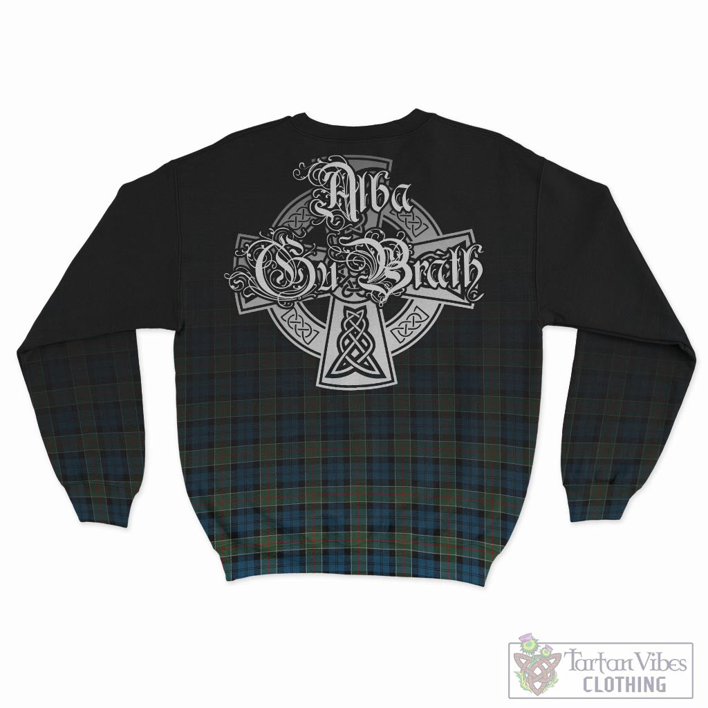 Tartan Vibes Clothing Colquhoun Ancient Tartan Sweatshirt Featuring Alba Gu Brath Family Crest Celtic Inspired