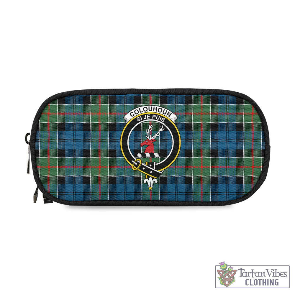 Tartan Vibes Clothing Colquhoun Ancient Tartan Pen and Pencil Case with Family Crest