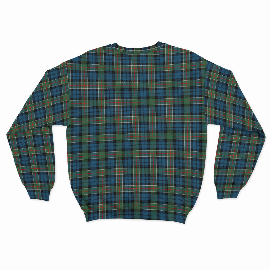 Colquhoun Ancient Tartan Sweatshirt with Family Crest - Tartan Vibes Clothing