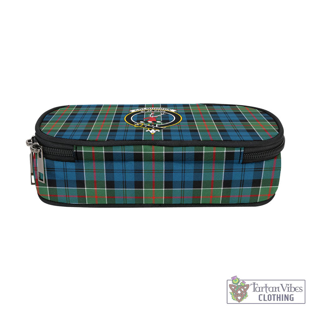 Tartan Vibes Clothing Colquhoun Ancient Tartan Pen and Pencil Case with Family Crest