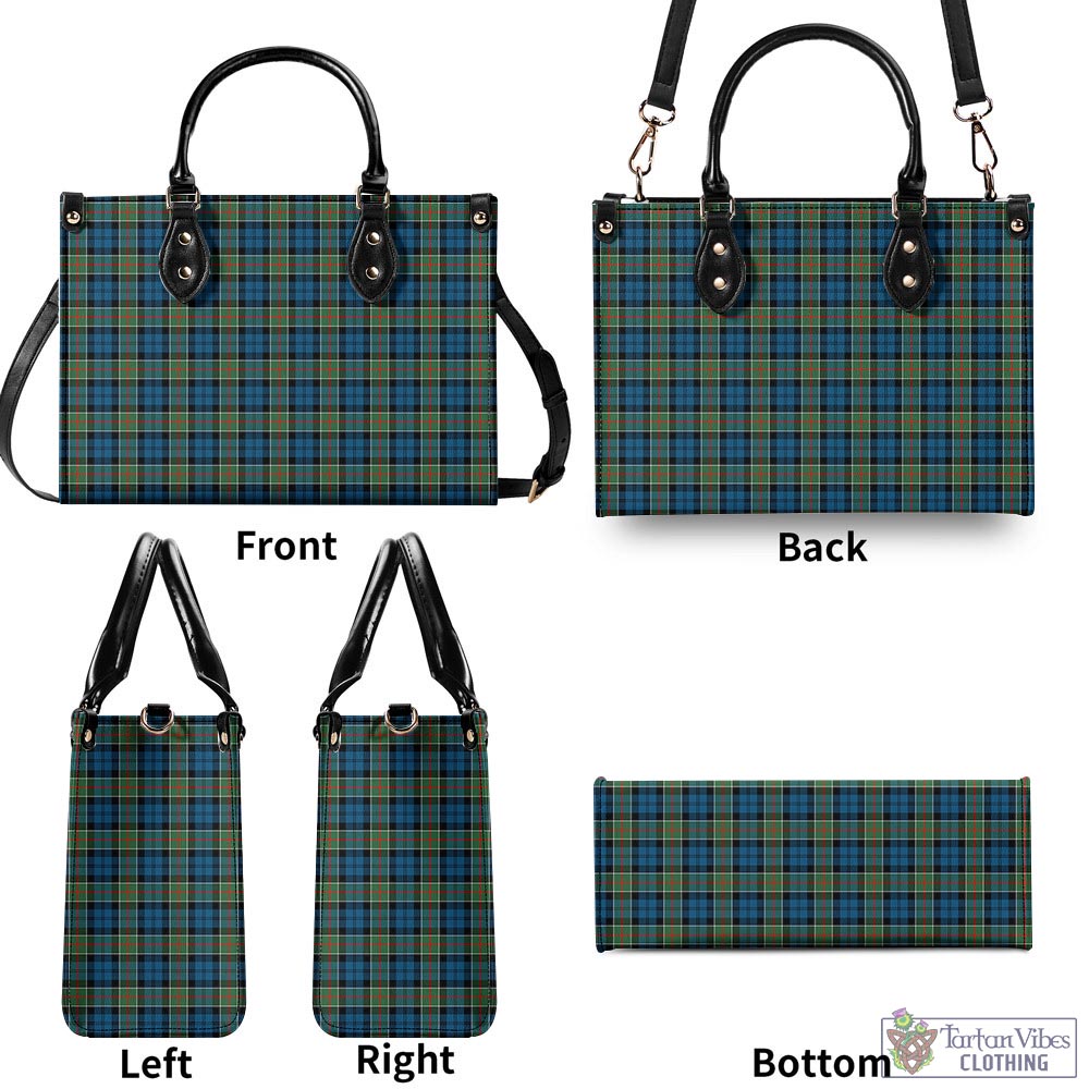 Tartan Vibes Clothing Colquhoun Ancient Tartan Luxury Leather Handbags