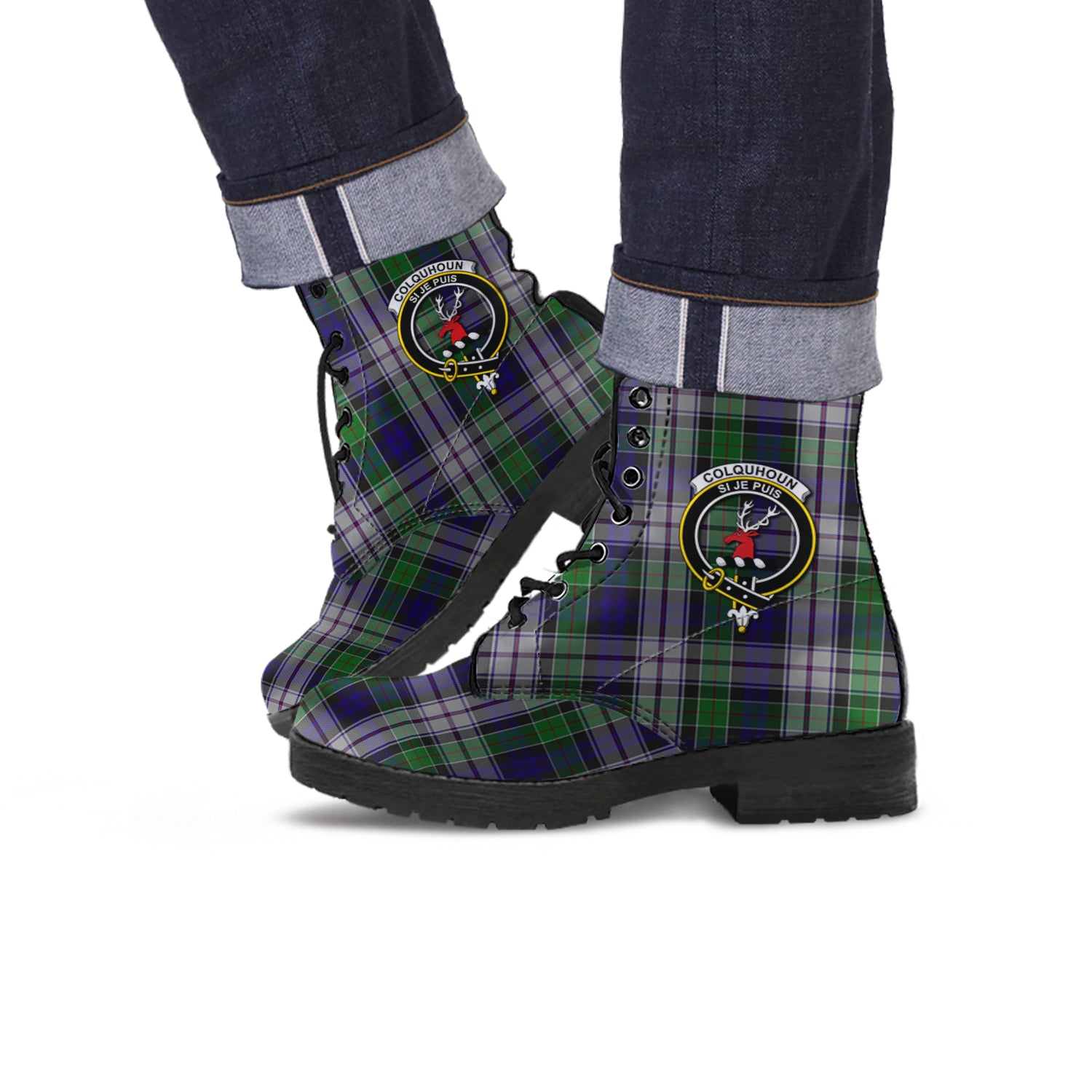 colquhoun-dress-tartan-leather-boots-with-family-crest