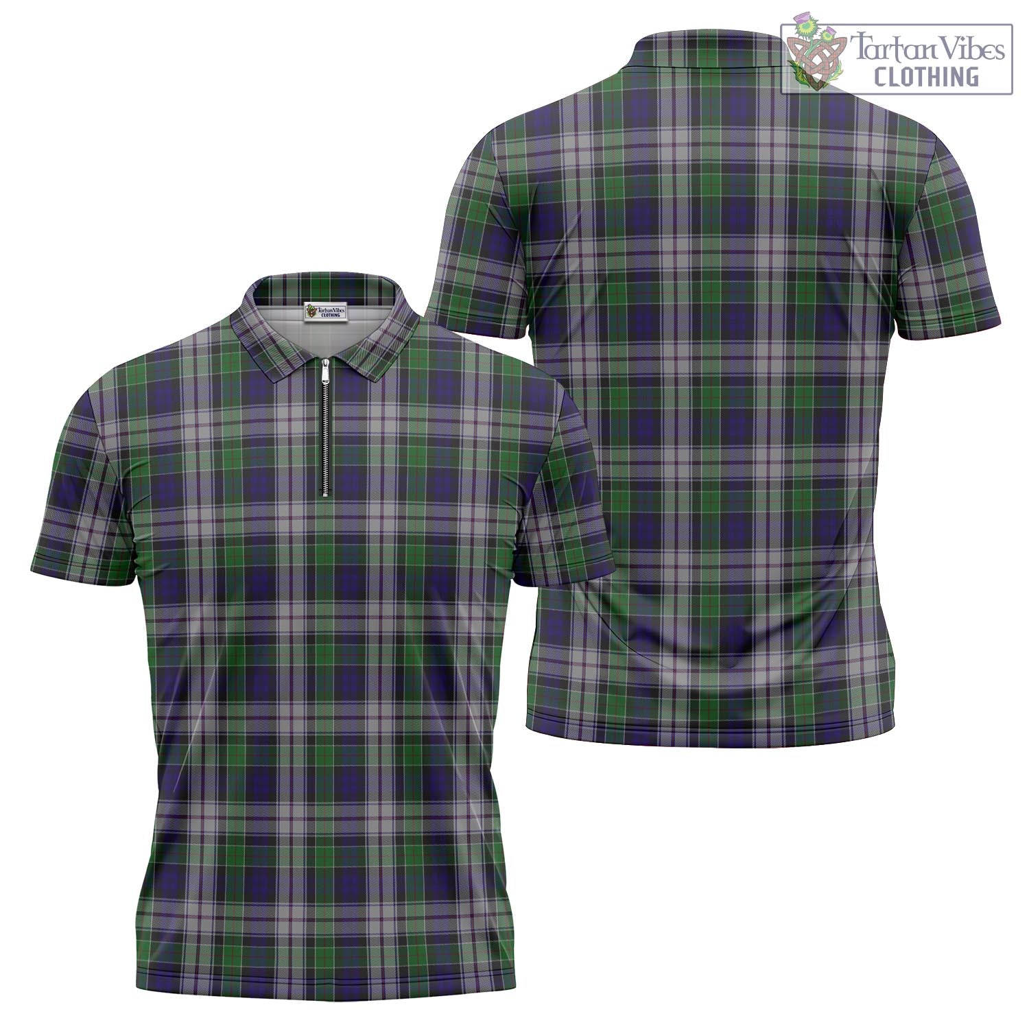 Tartan Vibes Clothing Colquhoun Dress Tartan Zipper Polo Shirt