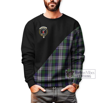 Colquhoun Dress Tartan Sweatshirt with Family Crest and Military Logo Style