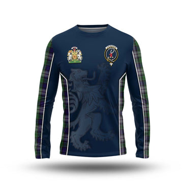 Colquhoun Dress Tartan Long Sleeve T-Shirt with Family Crest and Lion Rampant Vibes Sport Style