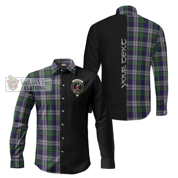 Colquhoun Dress Tartan Long Sleeve Button Shirt with Family Crest and Half Of Me Style