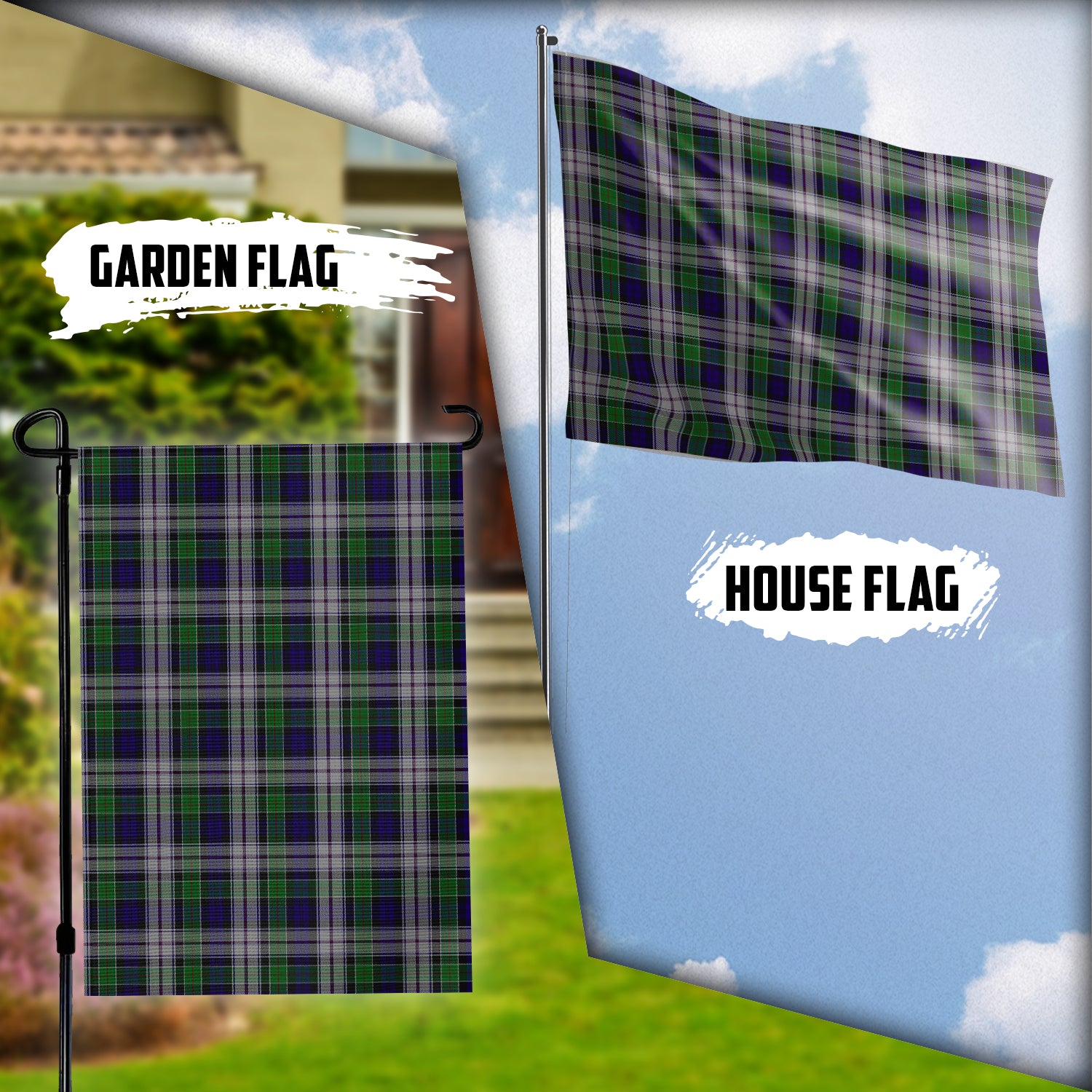 Colquhoun Dress Tartan Flag Garden Flag (Vertical) - Tartan Vibes Clothing