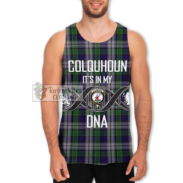 Colquhoun Dress Tartan Men's Tank Top with Family Crest DNA In Me Style