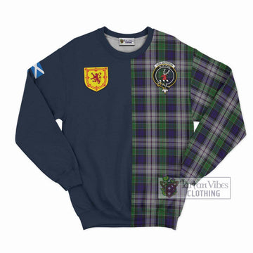 Colquhoun Dress Tartan Sweatshirt Alba with Scottish Lion Royal Arm Half Style