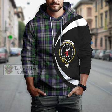 Colquhoun Dress Tartan Hoodie with Family Crest Circle Style