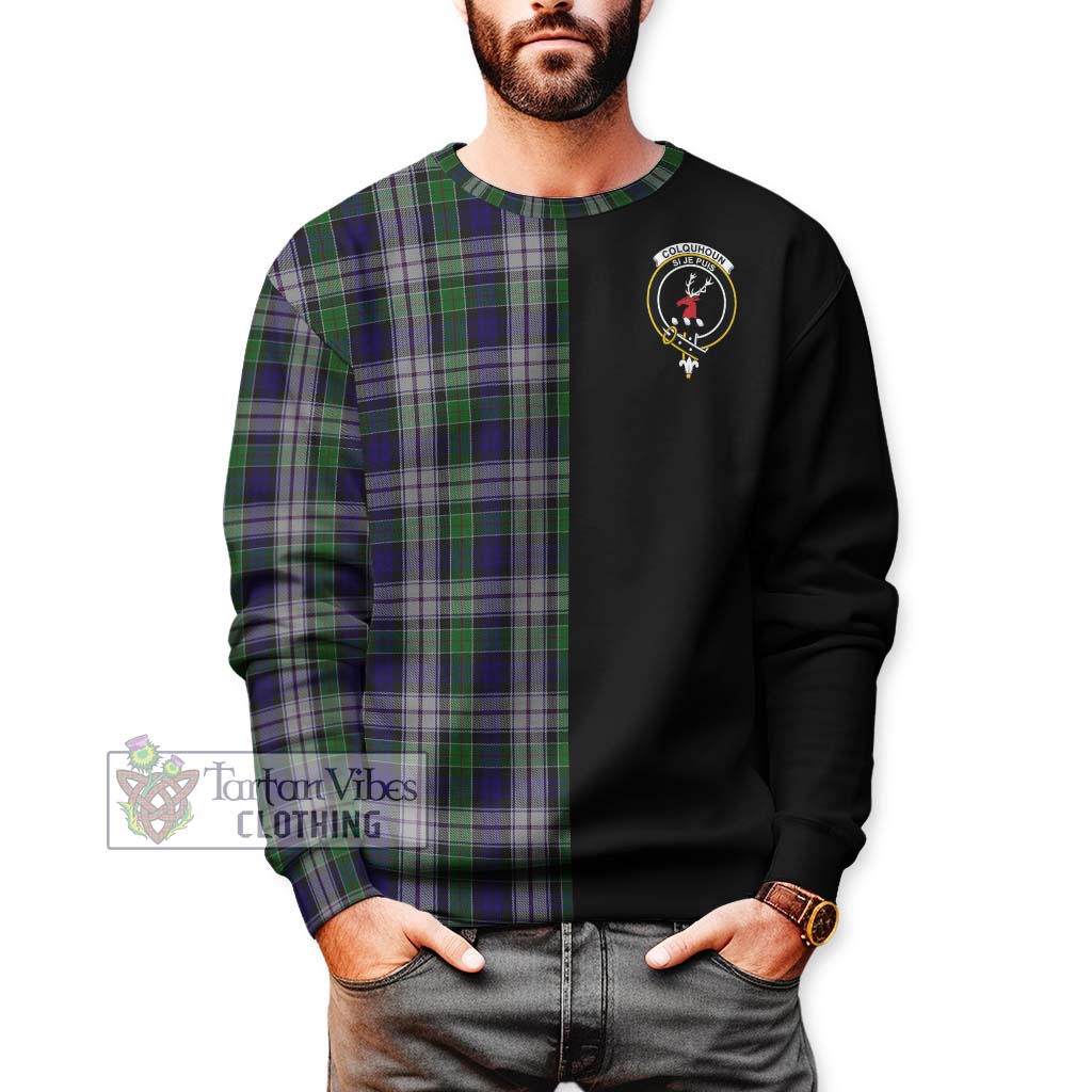 Tartan Vibes Clothing Colquhoun Dress Tartan Sweatshirt with Family Crest and Half Of Me Style