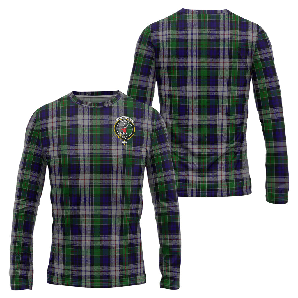 colquhoun-dress-tartan-long-sleeve-t-shirt-with-family-crest