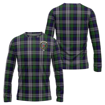 Colquhoun Dress Tartan Long Sleeve T-Shirt with Family Crest