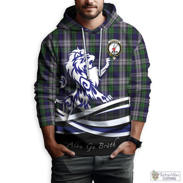 Colquhoun Dress Tartan Hoodie with Alba Gu Brath Regal Lion Emblem