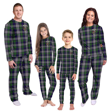 Colquhoun Dress Tartan Pajamas Family Set with Family Crest