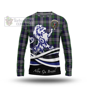 Colquhoun Dress Tartan Long Sleeve T-Shirt with Alba Gu Brath Regal Lion Emblem