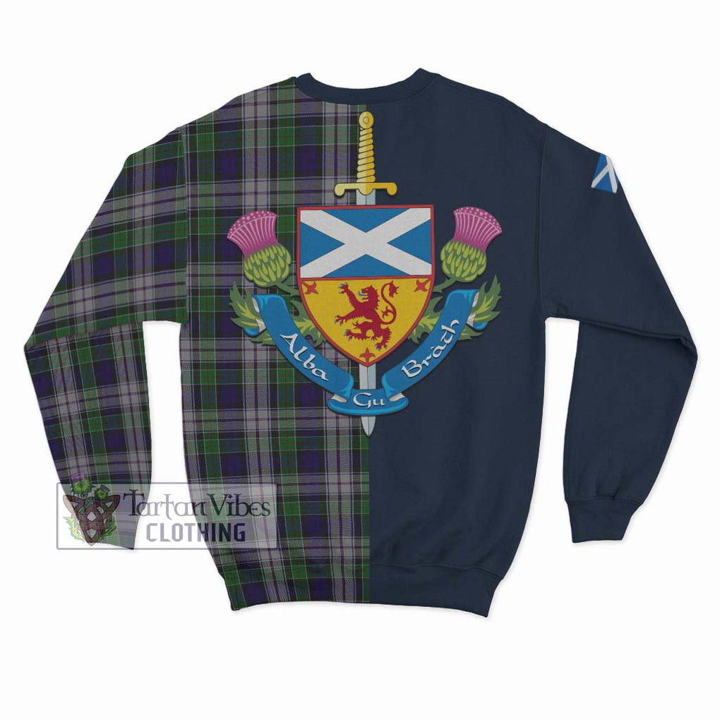 Tartan Vibes Clothing Colquhoun Dress Tartan Sweatshirt with Scottish Lion Royal Arm Half Style