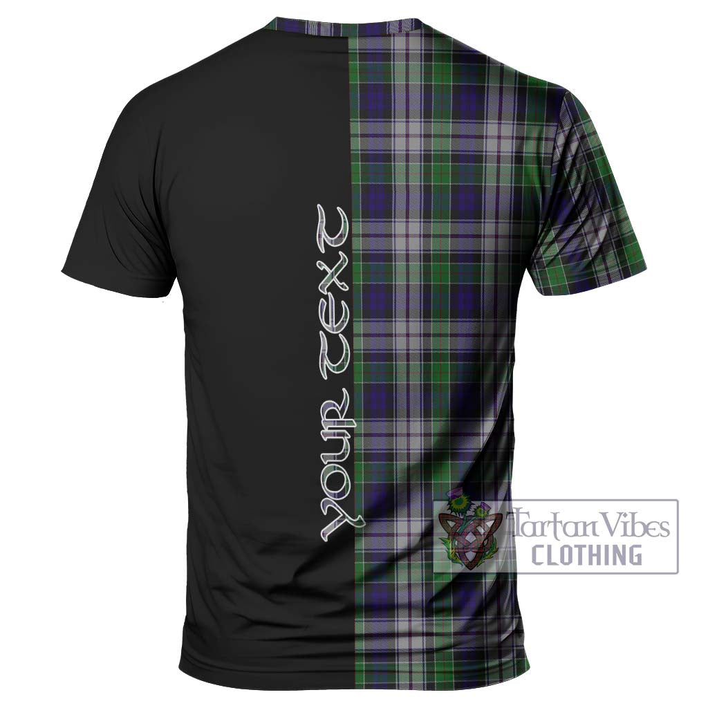 Tartan Vibes Clothing Colquhoun Dress Tartan T-Shirt with Family Crest and Half Of Me Style