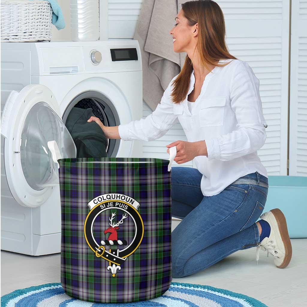 Tartan Vibes Clothing Colquhoun Dress Tartan Laundry Basket with Family Crest