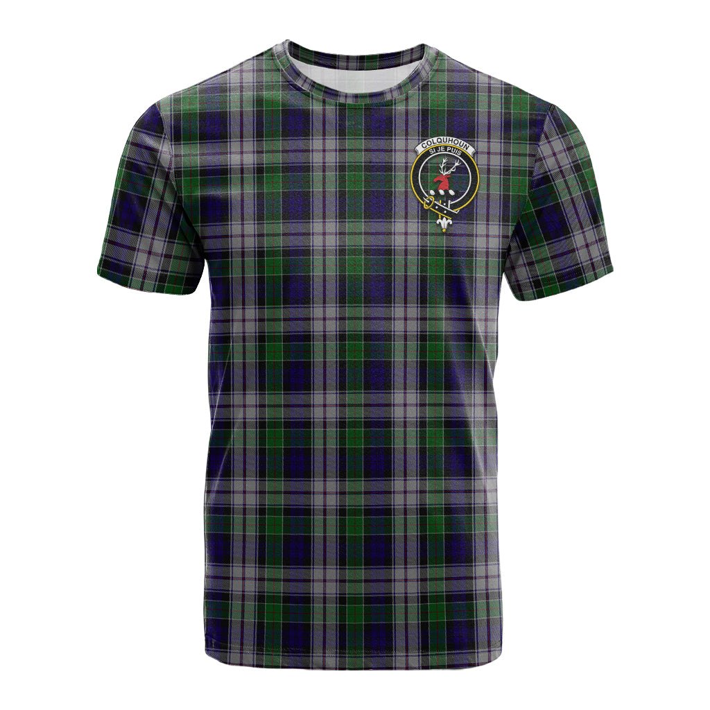 Colquhoun Dress Tartan T-Shirt with Family Crest - Tartan Vibes Clothing