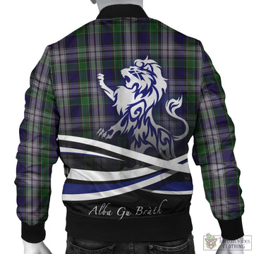 Colquhoun Dress Tartan Bomber Jacket with Alba Gu Brath Regal Lion Emblem