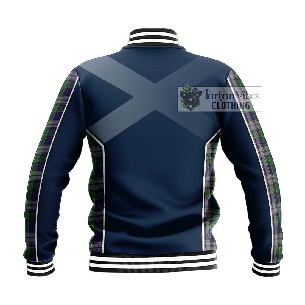 Tartan Vibes Clothing Colquhoun Dress Tartan Baseball Jacket with Family Crest and Lion Rampant Vibes Sport Style