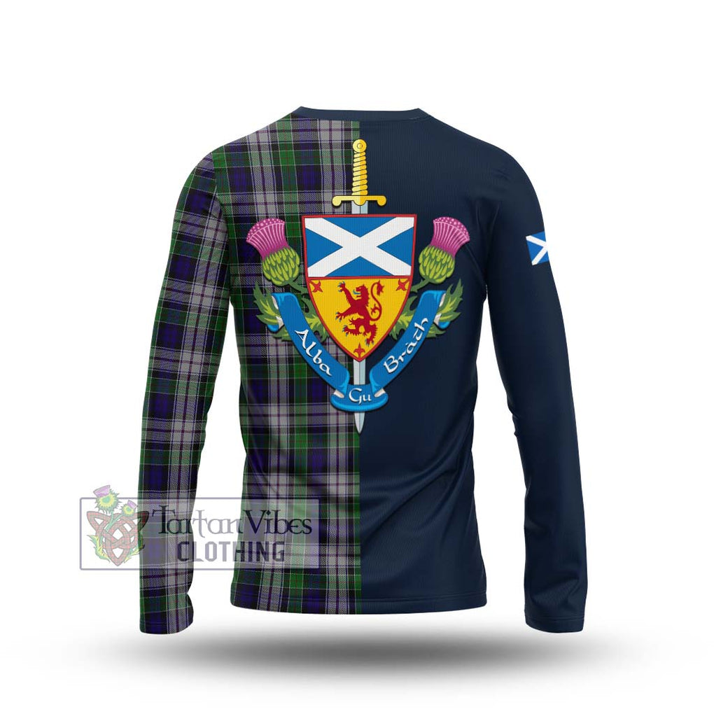 Tartan Vibes Clothing Colquhoun Dress Tartan Long Sleeve T-Shirt with Scottish Lion Royal Arm Half Style