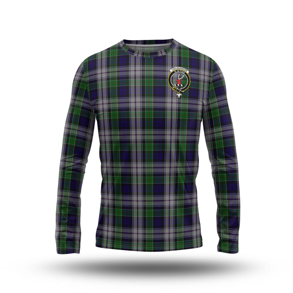 colquhoun-dress-tartan-long-sleeve-t-shirt-with-family-crest