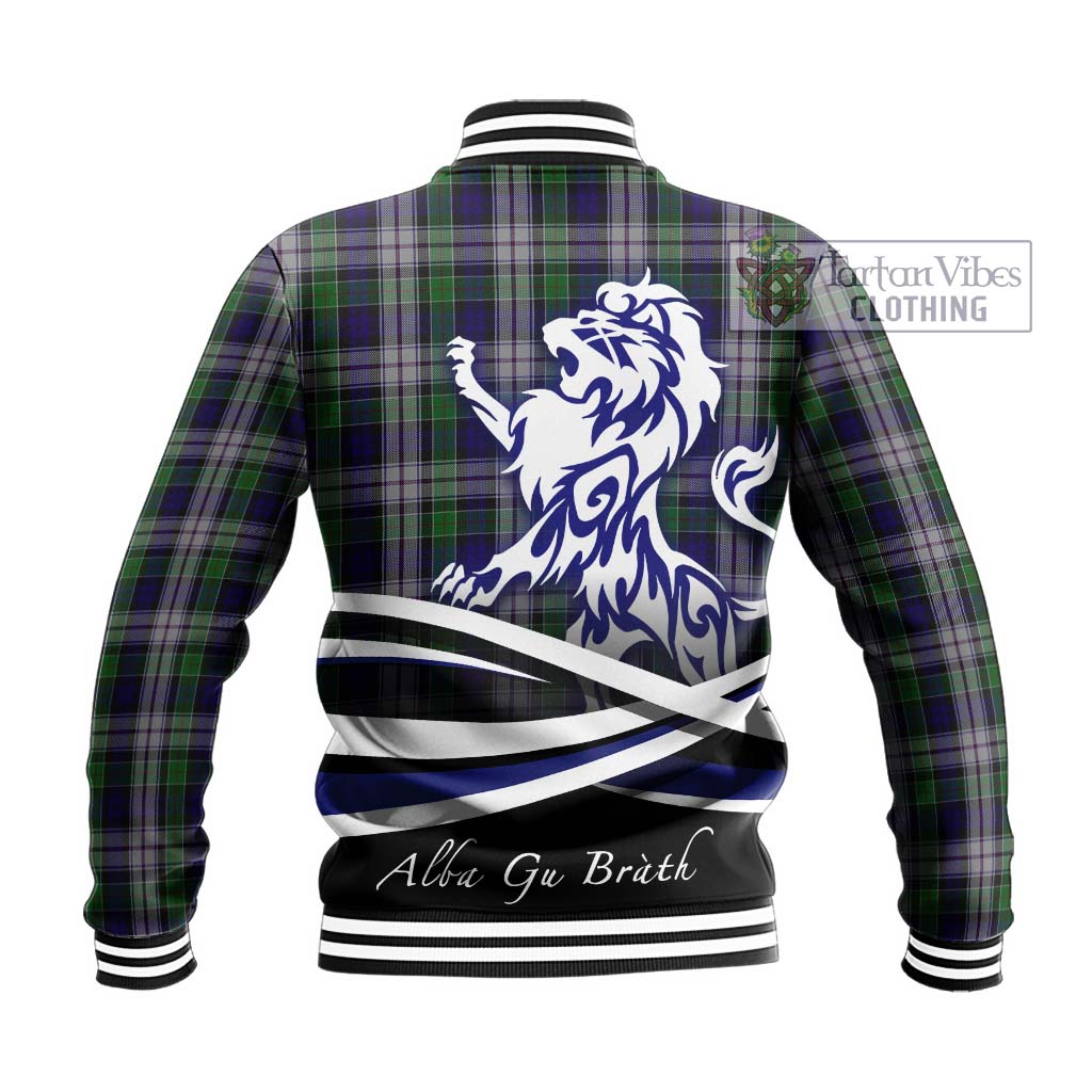 Tartan Vibes Clothing Colquhoun Dress Tartan Baseball Jacket with Alba Gu Brath Regal Lion Emblem