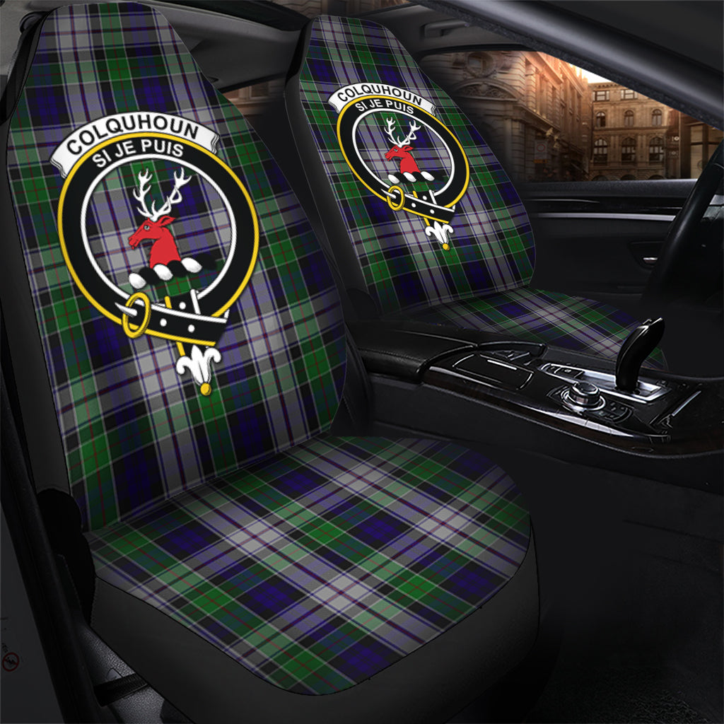 Colquhoun Dress Tartan Car Seat Cover with Family Crest - Tartanvibesclothing