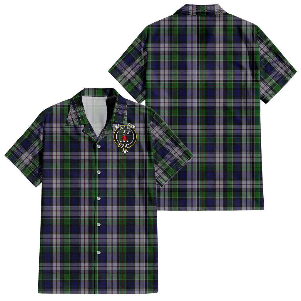 colquhoun-dress-tartan-short-sleeve-button-down-shirt-with-family-crest