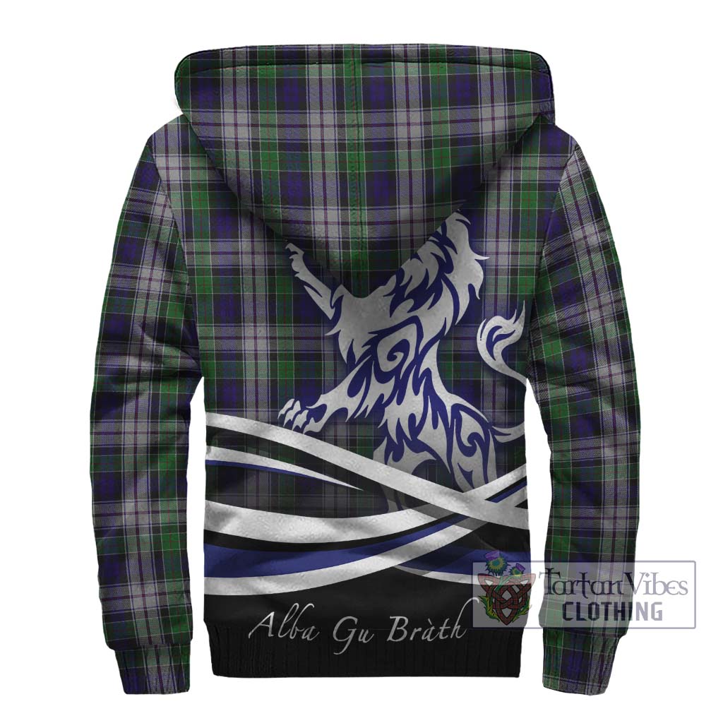 Tartan Vibes Clothing Colquhoun Dress Tartan Sherpa Hoodie with Alba Gu Brath Regal Lion Emblem