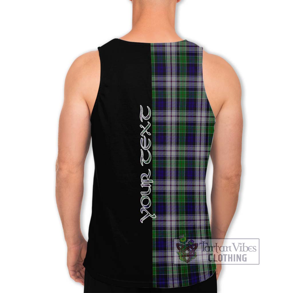 Tartan Vibes Clothing Colquhoun Dress Tartan Men's Tank Top with Family Crest and Half Of Me Style