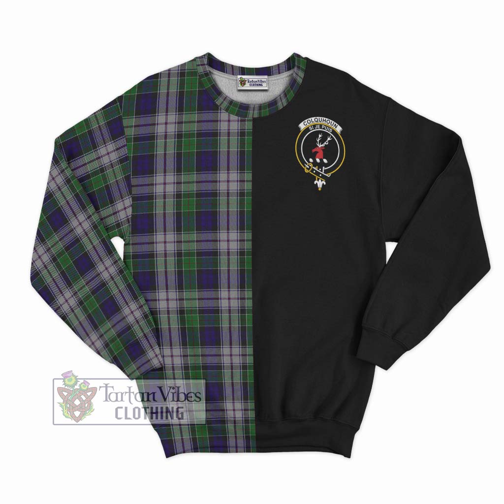 Tartan Vibes Clothing Colquhoun Dress Tartan Sweatshirt with Family Crest and Half Of Me Style