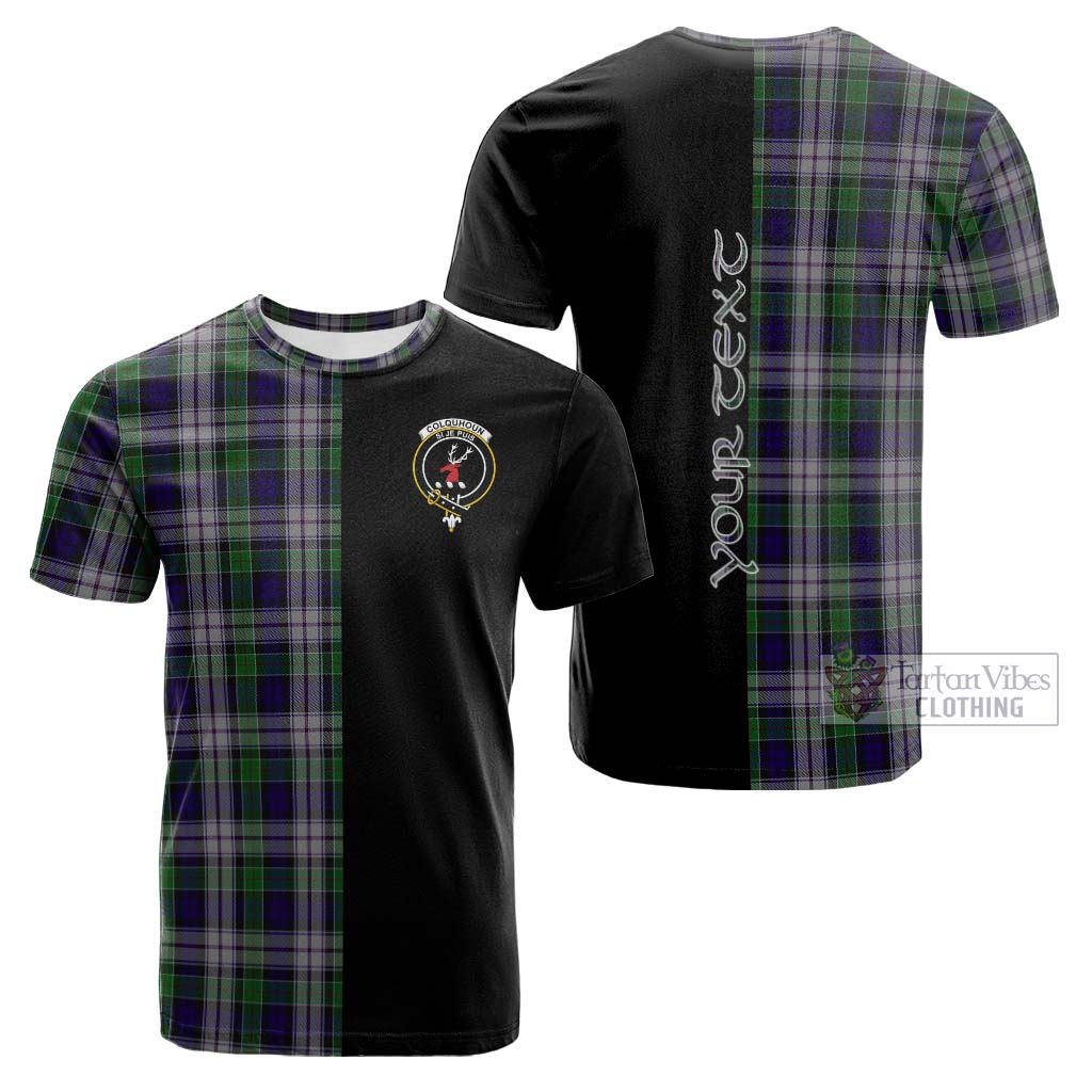 Tartan Vibes Clothing Colquhoun Dress Tartan Cotton T-shirt with Family Crest and Half Of Me Style