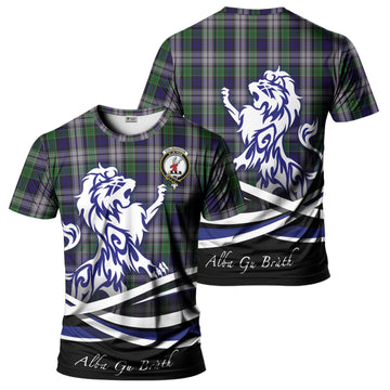 Colquhoun Dress Tartan T-Shirt with Alba Gu Brath Regal Lion Emblem