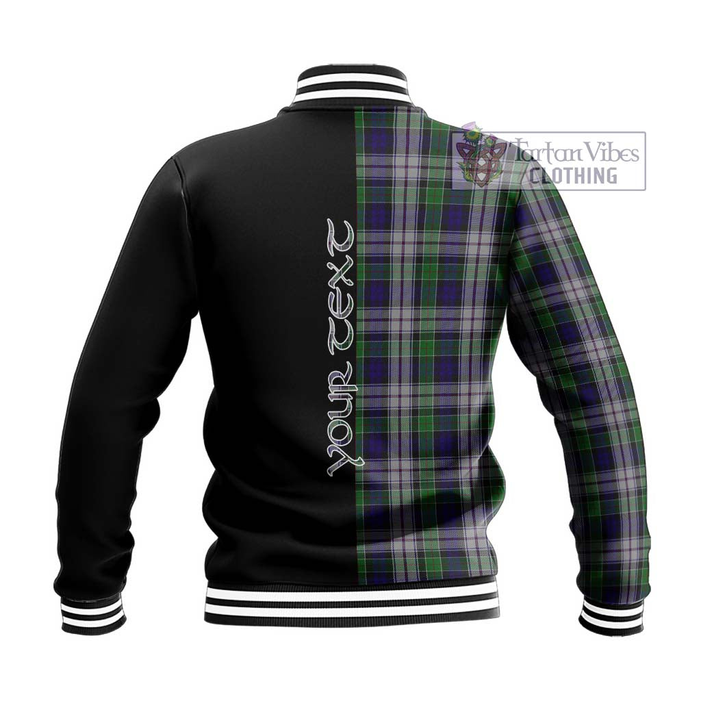 Tartan Vibes Clothing Colquhoun Dress Tartan Baseball Jacket with Family Crest and Half Of Me Style