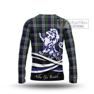 Colquhoun Dress Tartan Long Sleeve T-Shirt with Alba Gu Brath Regal Lion Emblem