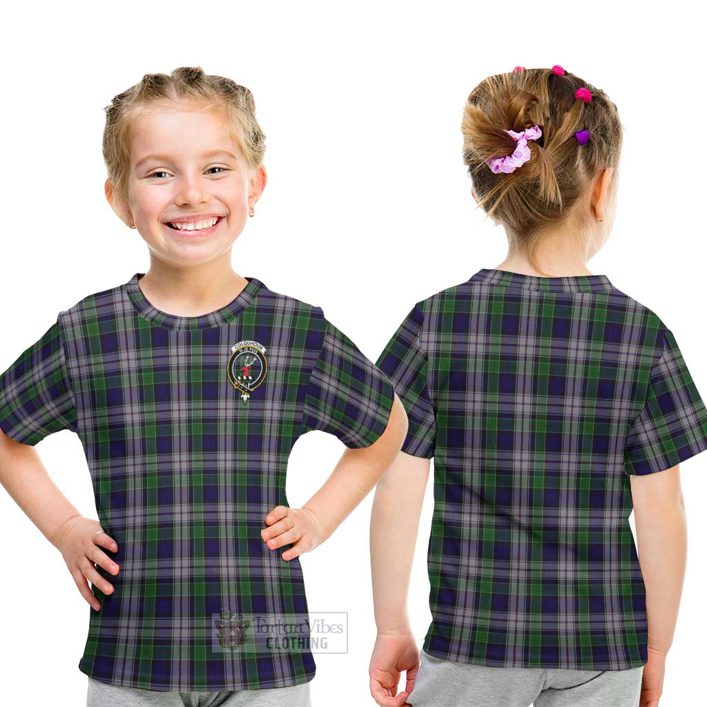 Tartan Vibes Clothing Colquhoun Dress Tartan Kid T-Shirt with Family Crest