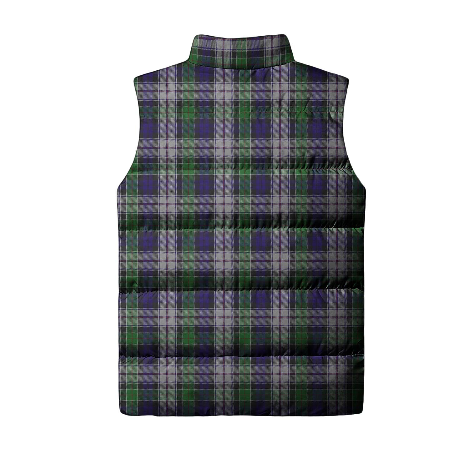 Colquhoun Dress Tartan Sleeveless Puffer Jacket with Family Crest - Tartanvibesclothing