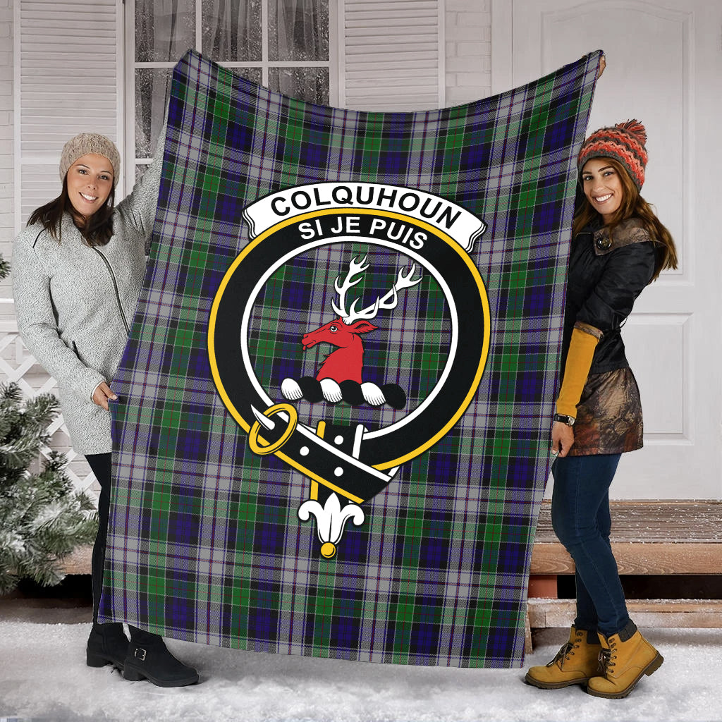 colquhoun-dress-tartab-blanket-with-family-crest