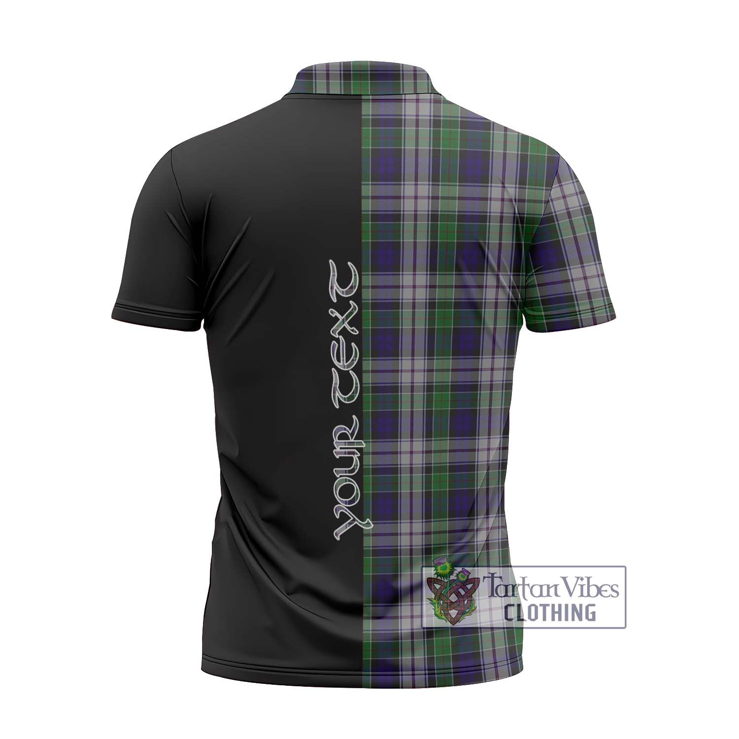 Tartan Vibes Clothing Colquhoun Dress Tartan Zipper Polo Shirt with Family Crest and Half Of Me Style