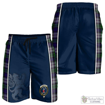 Colquhoun Dress Tartan Men's Shorts with Family Crest and Lion Rampant Vibes Sport Style